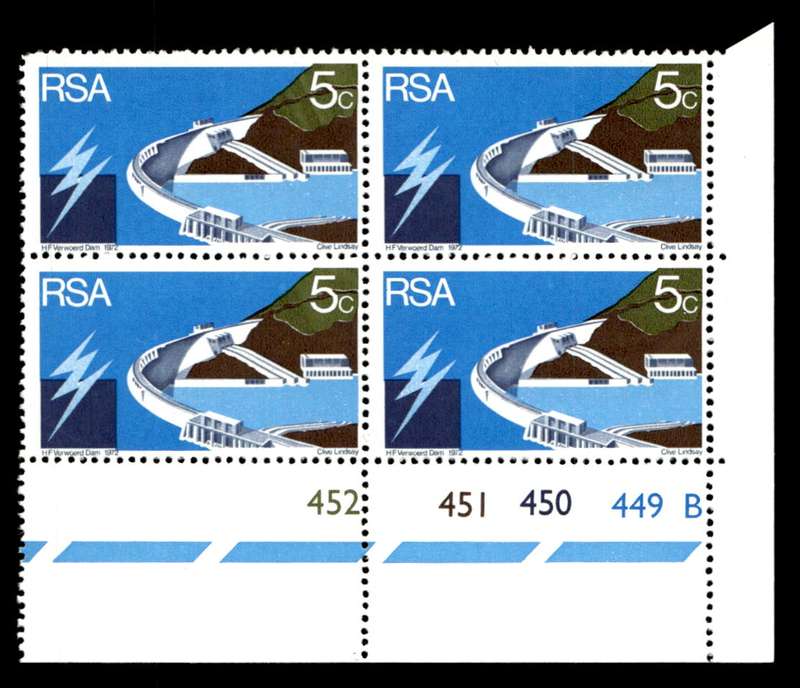 RSA 1972/03/04 Opening of Hendrik Verwoerd Dam 5c Cyl No 452 451 450 449B