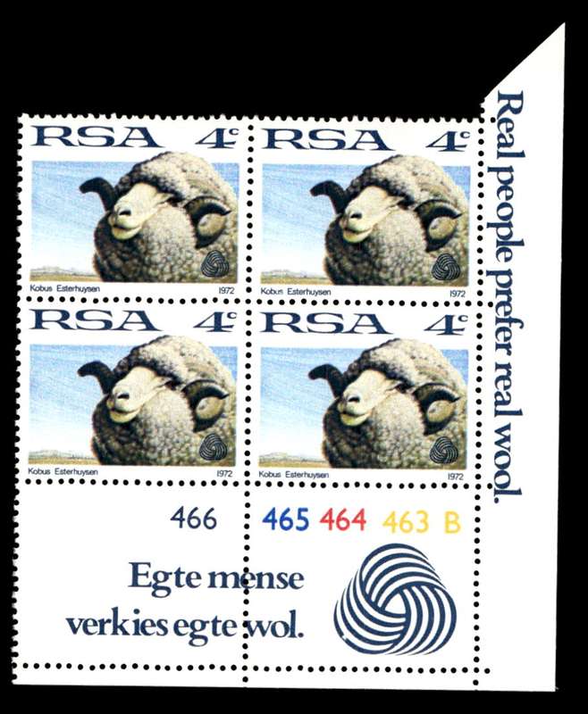 RSA 1972/05/15 Interim Definitives 4c Cyl No 466 465 464 463B