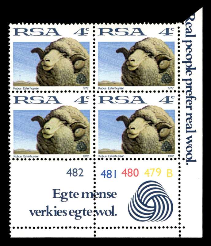 RSA 1972/05/15 Interim Definitives 4c Cyl No 482 481 480 479B