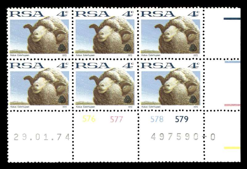 RSA 1974/01/29 Definitive Issue 4c Cyl No 576 577 578 579 0