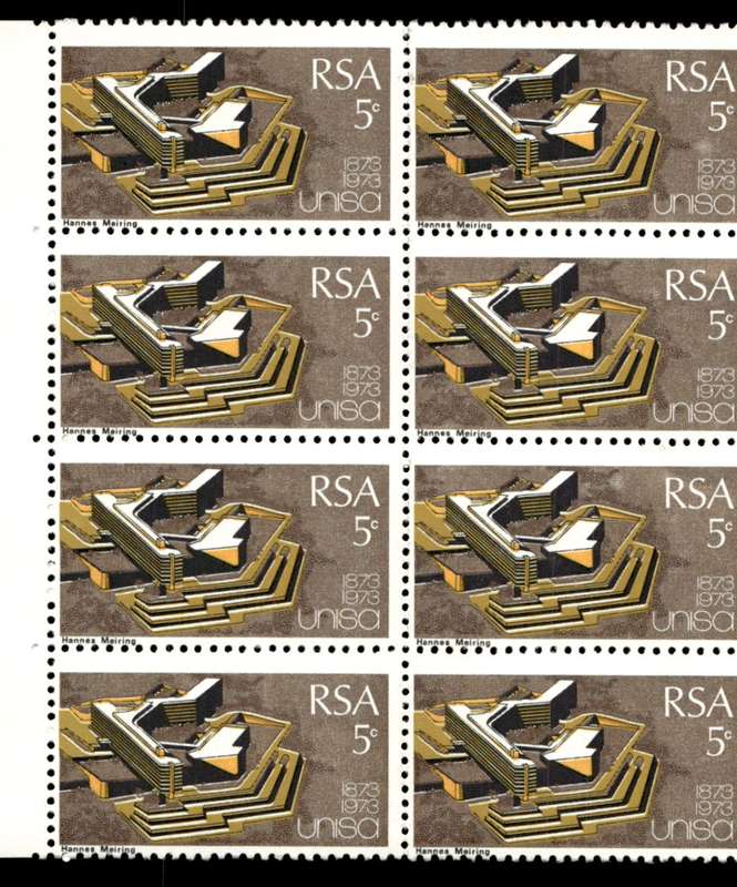 RSA 1973/04/02 Centenary of Unisa 5c *8 stamps