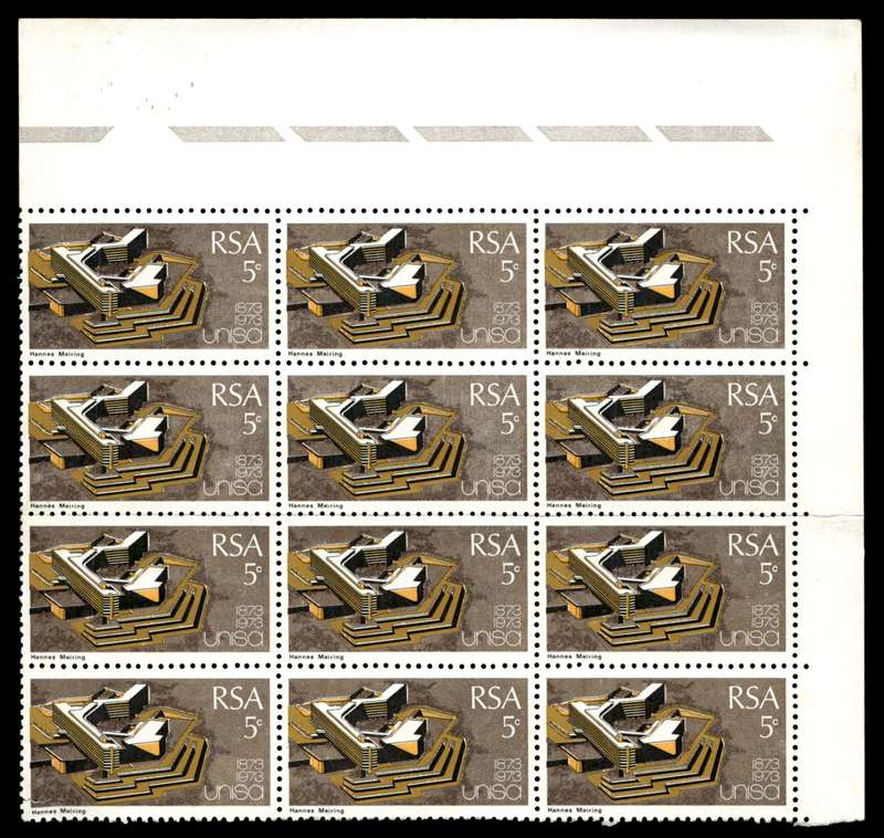 RSA 1973/04/02 Centenary of Unisa 5c *12 stamps