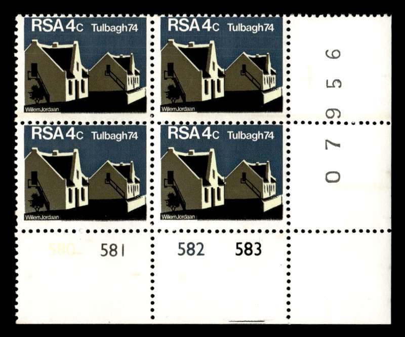 RSA 1974/03/14 Restoration of Tulbagh 4c Cyl No 580 581 582 583