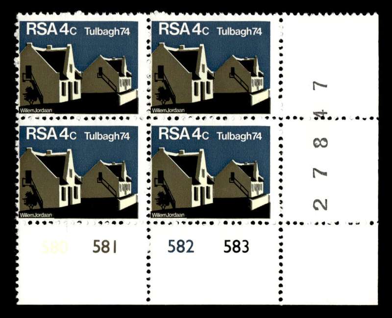 RSA 1974/03/14 Restoration of Tulbagh 4c Cyl No 580 581 582 583
