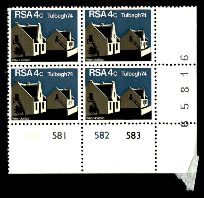 RSA 1974/03/14 Restoration of Tulbagh 4c Cyl No 580 581 582 583