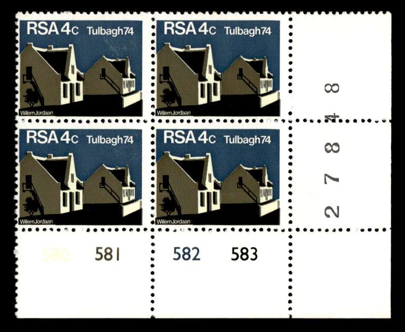 RSA 1974/03/14 Restoration of Tulbagh 4c Cyl No 580 581 582 583