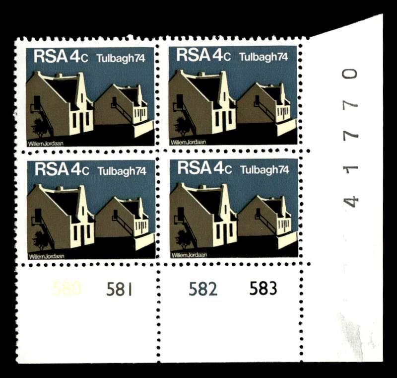 RSA 1974/03/14 Restoration of Tulbagh 4c Cyl No 580 581 582 583