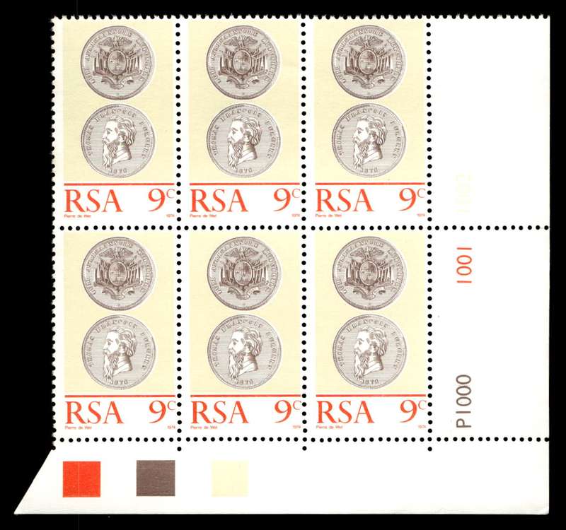 RSA 1974/04/06 5th Numismatic convention and centenary of Burgerspond Control Blocks