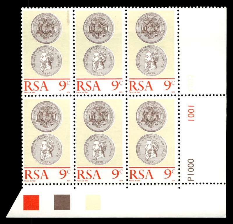 RSA 1974/04/06 5th Numismatic convention and centenary of Burgerspond Control Blocks