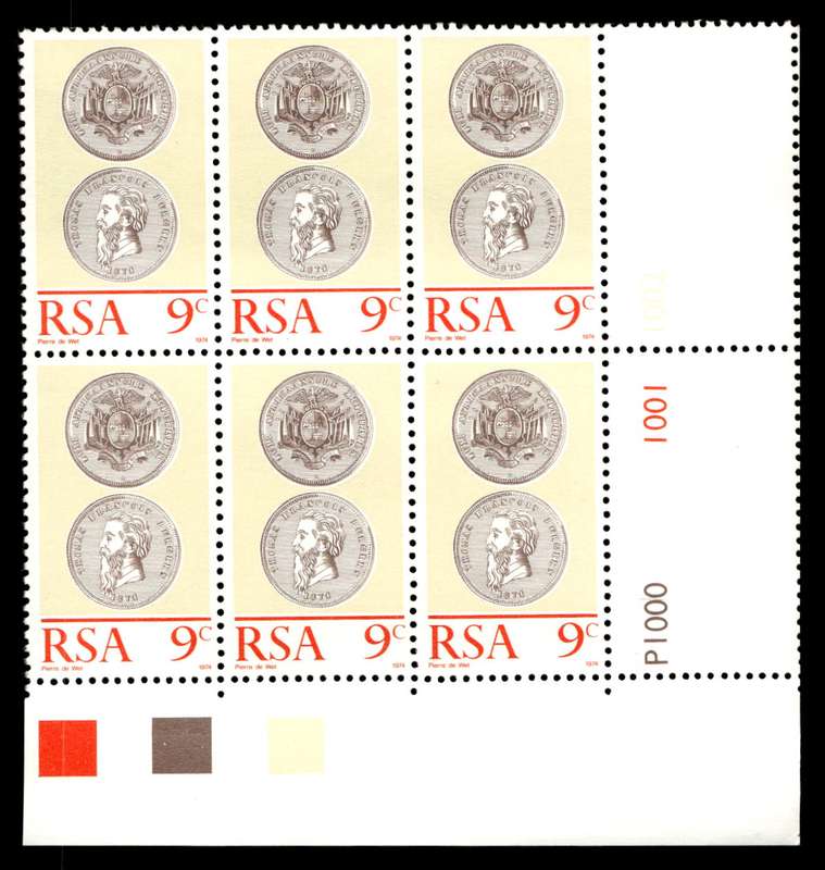 RSA 1974/04/06 5th Numismatic convention and centenary of Burgerspond Control Blocks