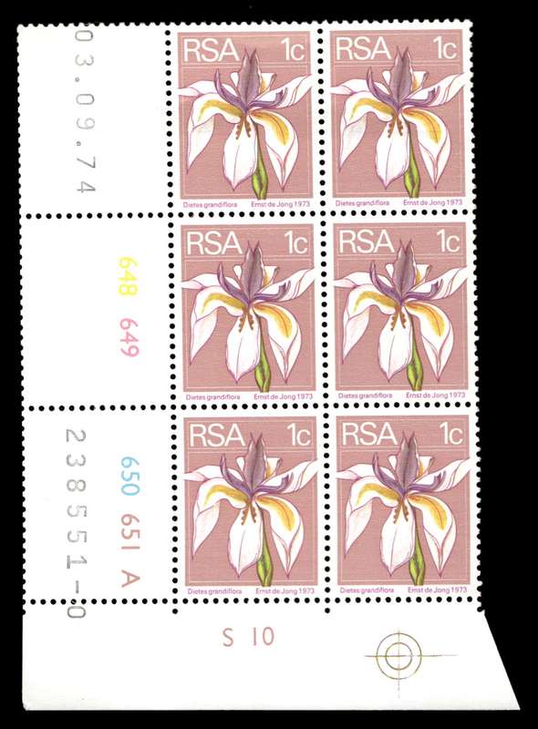 RSA 1974/09/03 2nd Definitive Issue 1c Cyl No 648 649 650 651A