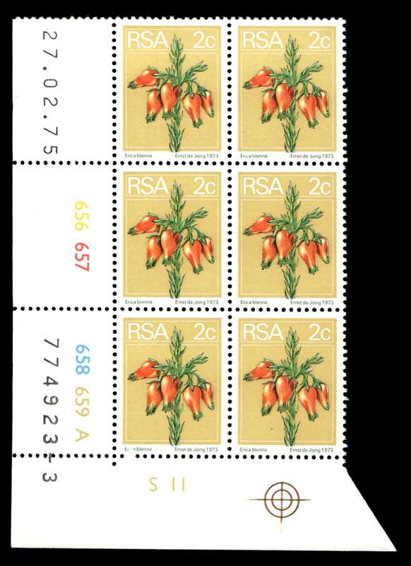 RSA 1975/02/27 2nd Definitive Issue 2c Cyl No 656 657 658 659A