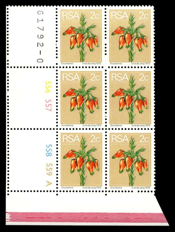 RSA *no date 2nd Definitive Issue 2c Cyl No 556 557 558 559A