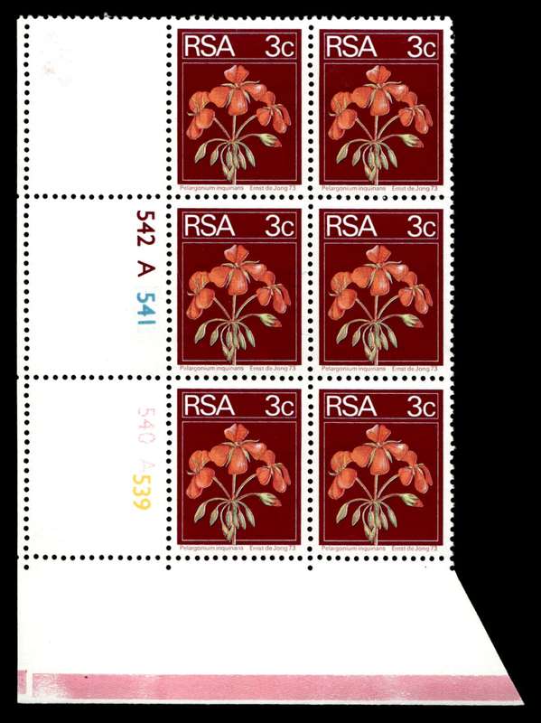 RSA 2nd Definitive Issue 3c Cyl 542 541 540 539AA