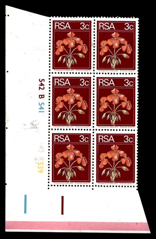 RSA 2nd Definitive Issue 3c Cyl 542 541 540 539BB