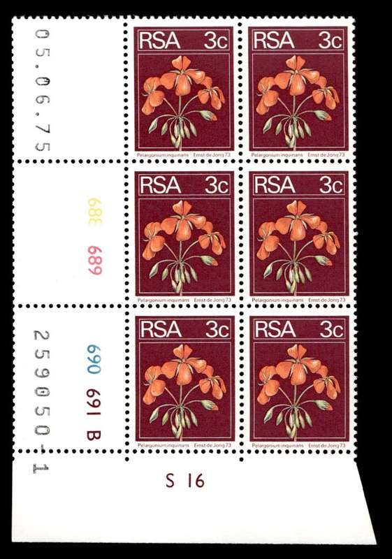 RSA 1975/06/05 2nd Definitive Issue 3c Cyl No 688 689 690 691B