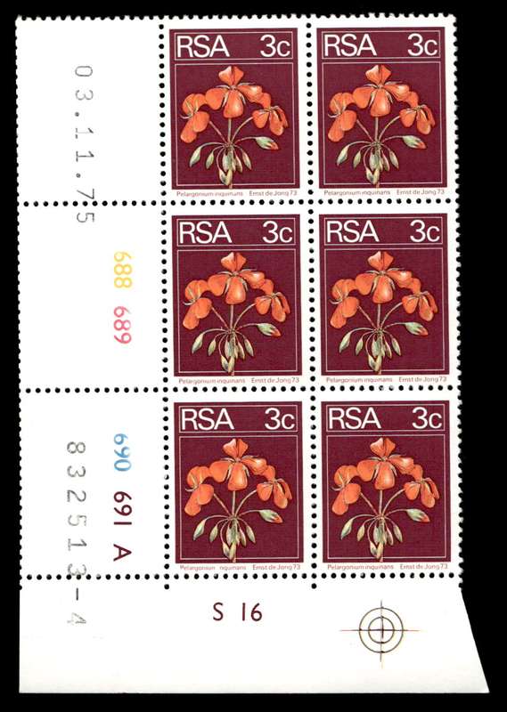 RSA 1975/11/03 2nd Definitive Issue 3c Cyl No 688 689 690 691A