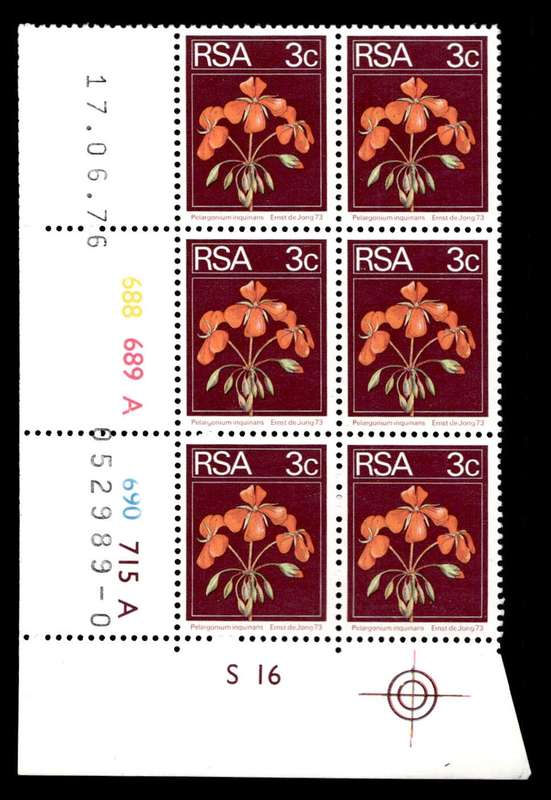 RSA 1976/06/17 2nd Definitive Issue 3c Cyl No 688 689 690 715AA