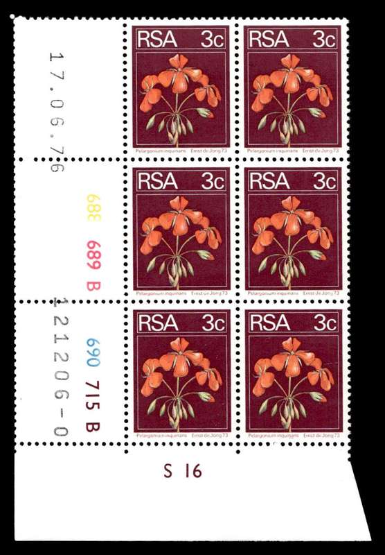 RSA 1976/06/17 2nd Definitive Issue 3c Cyl No 688 689 690 715BB
