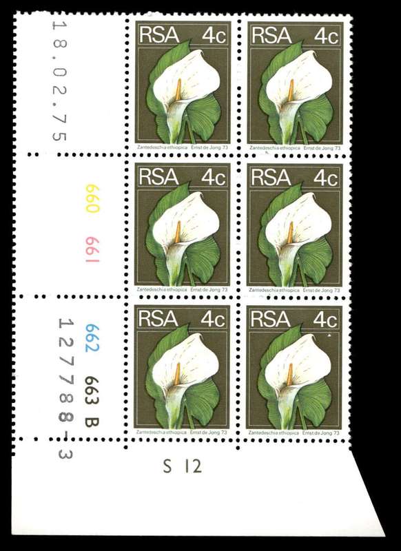 RSA 1975/02/18 2nd Definitive Issue 4c Cyl No 660 661 662 663B