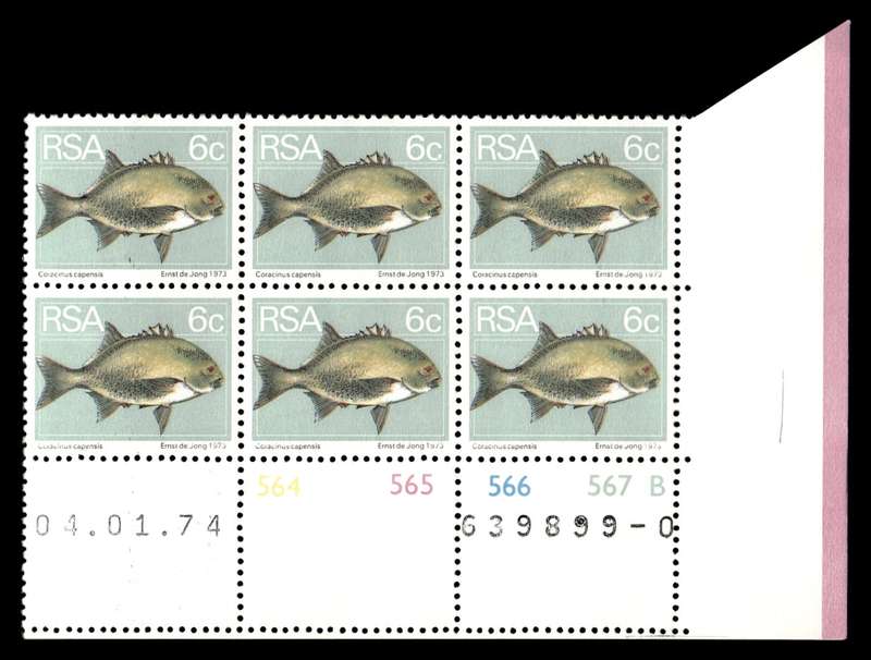 RSA 1974/01/04 2nd Definitive Issue 6c Cyl No 564 565 566 567B