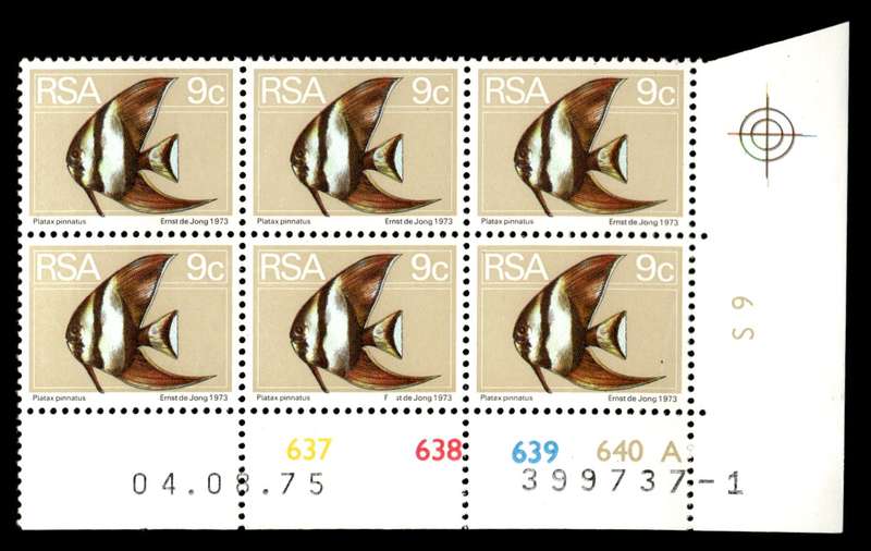 RSA 1975/08/04 2nd Definitive Issue 9c Cyl No 637 638 639 640A