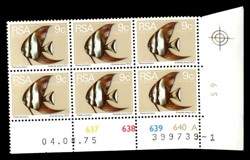 RSA 1975/08/04 2nd Definitive Issue 9c Cyl No 637 638 639 640A