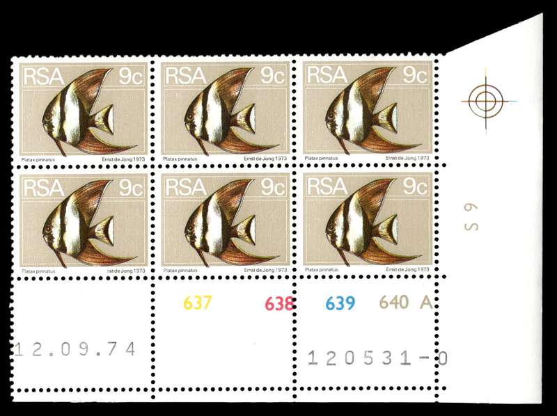 RSA 1974/09/12 2nd Definitive Issue 9c Cyl No 637 638 639 640A