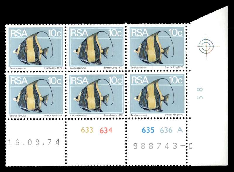 RSA 1974/09/16 2nd Definitive Issue 10c Cyl No 633 634 635 636A