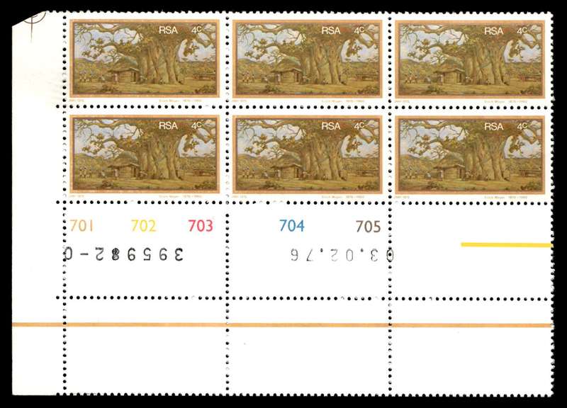 RSA 1976/04/20 Birth Centenary of Erich Mayer 4c Control Blocks