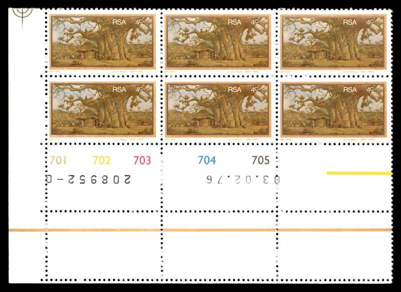 RSA 1976/04/20 Birth Centenary of Erich Mayer 4c Control Blocks
