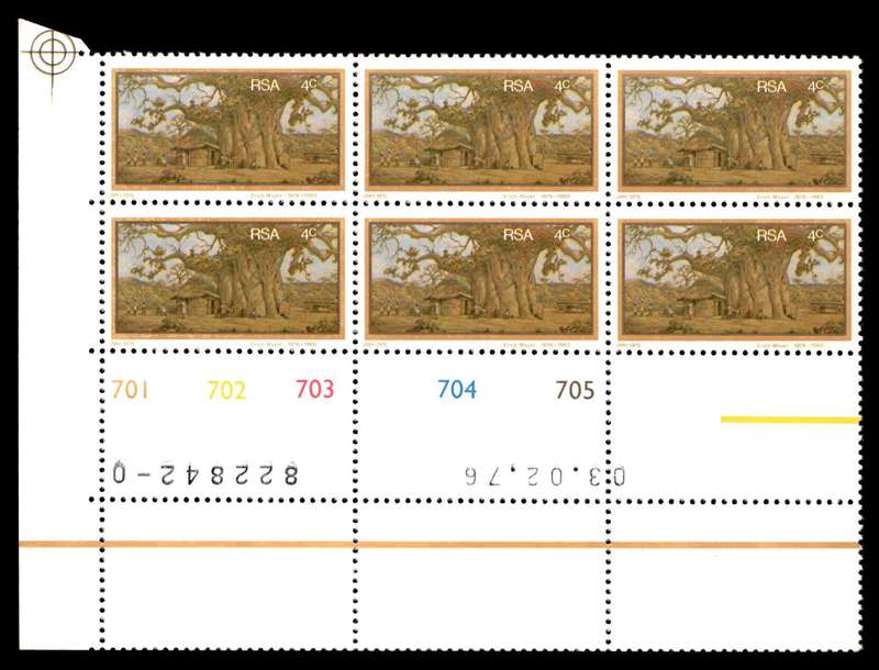 RSA 1976/04/20 Birth Centenary of Erich Mayer 4c Control Blocks