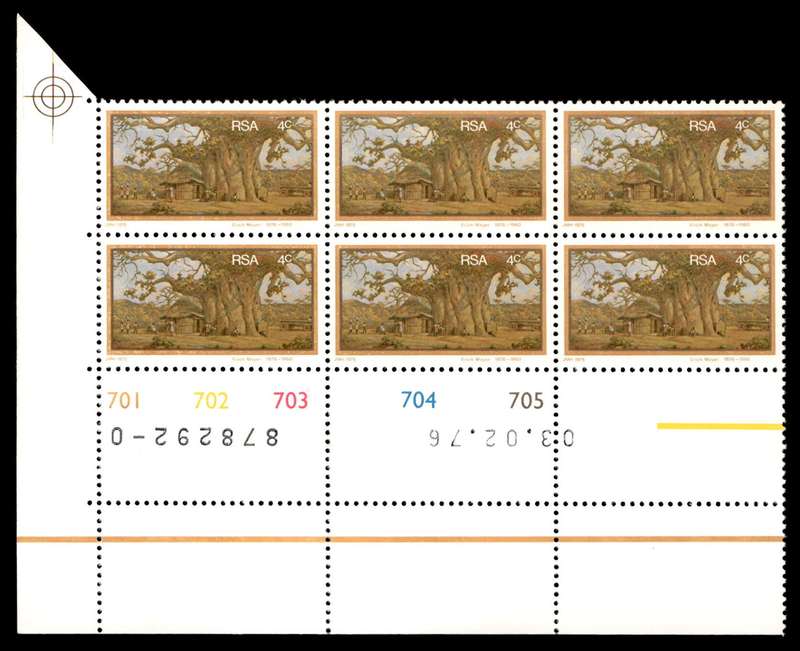 RSA 1976/04/20 Birth Centenary of Erich Mayer 4c Control Blocks
