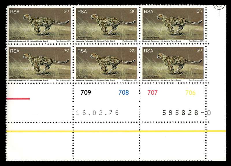 RSA 1976/02/16 World Environmental and Nature Conservation Year 3c Cyl No 709 708 707 706