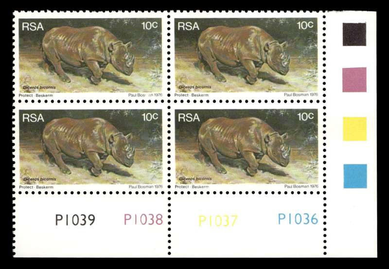 RSA 1976/06/05 World Environmental and Nature Conservation Year 10c Cyl No P1039 - P1036