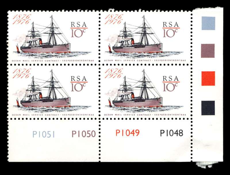 RSA 1976/10/05 Centenary of Ocean Mail Service Contract  Control Blocks