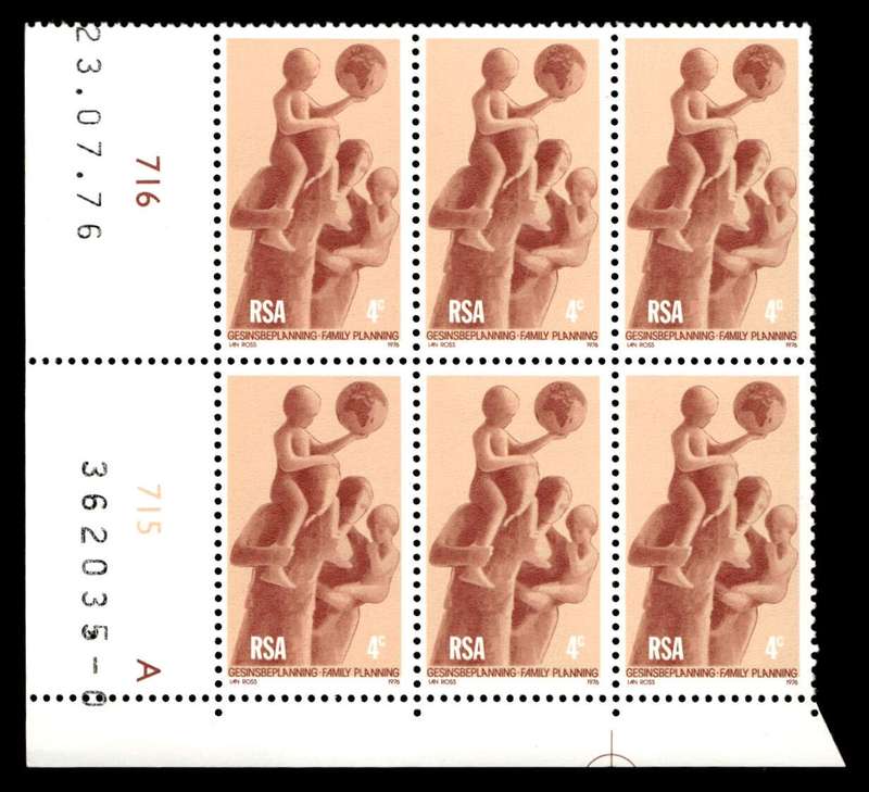 RSA 1976/07/23 Family Planning 4c Cyl No 716 715A