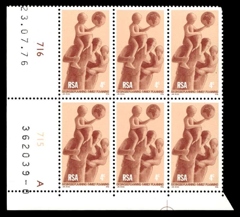 RSA 1976/07/23 Family Planning 4c Cyl No 716 715A