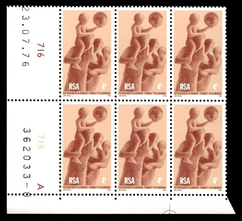 RSA 1976/07/23 Family Planning 4c Cyl No 716 715A
