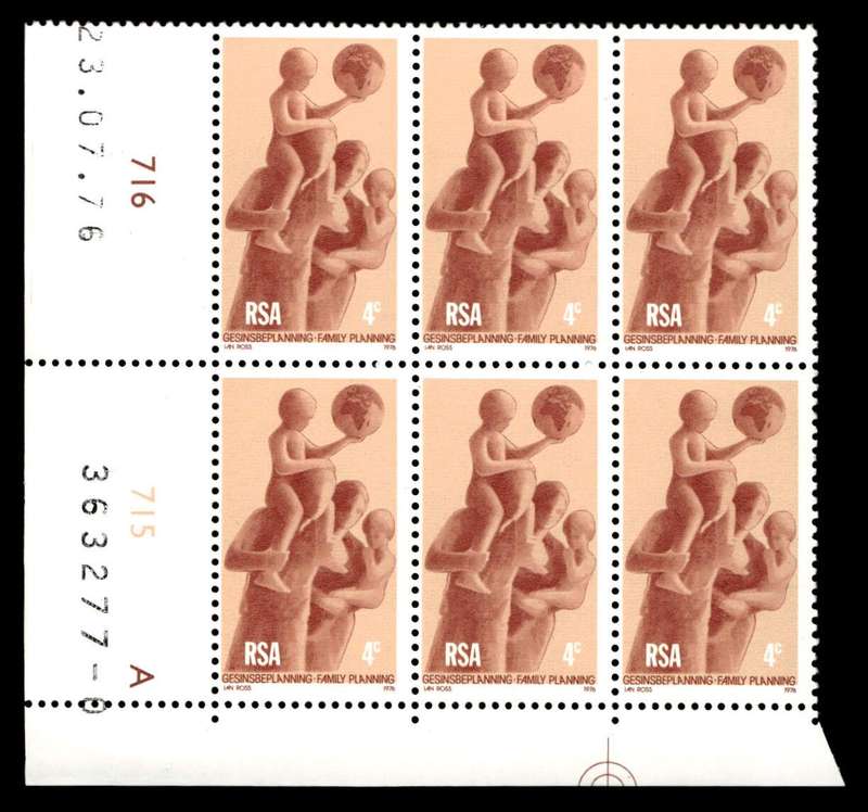 RSA 1976/07/23 Family Planning 4c Cyl No 716 715A