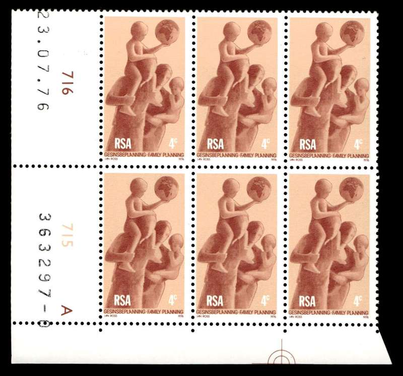 RSA 1976/07/23 Family Planning 4c Cyl No 716 715A