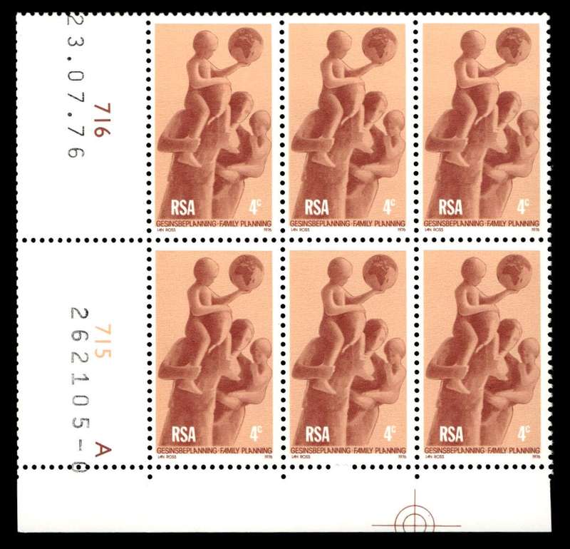 RSA 1976/07/23 Family Planning 4c Cyl No 716 715A