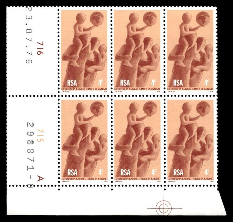 RSA 1976/07/23 Family Planning 4c Cyl No 716 715A