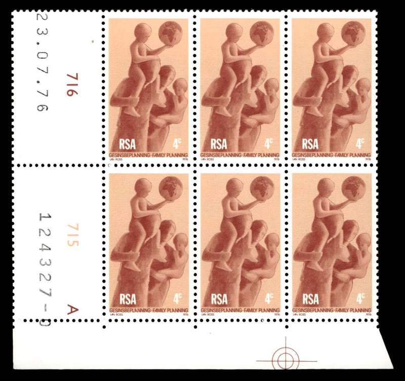 RSA 1976/07/23 Family Planning 4c Cyl No 716 715A