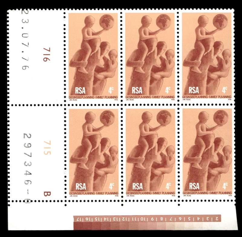 RSA 1976/07/23 Family Planning 4c Cyl No 716 715B