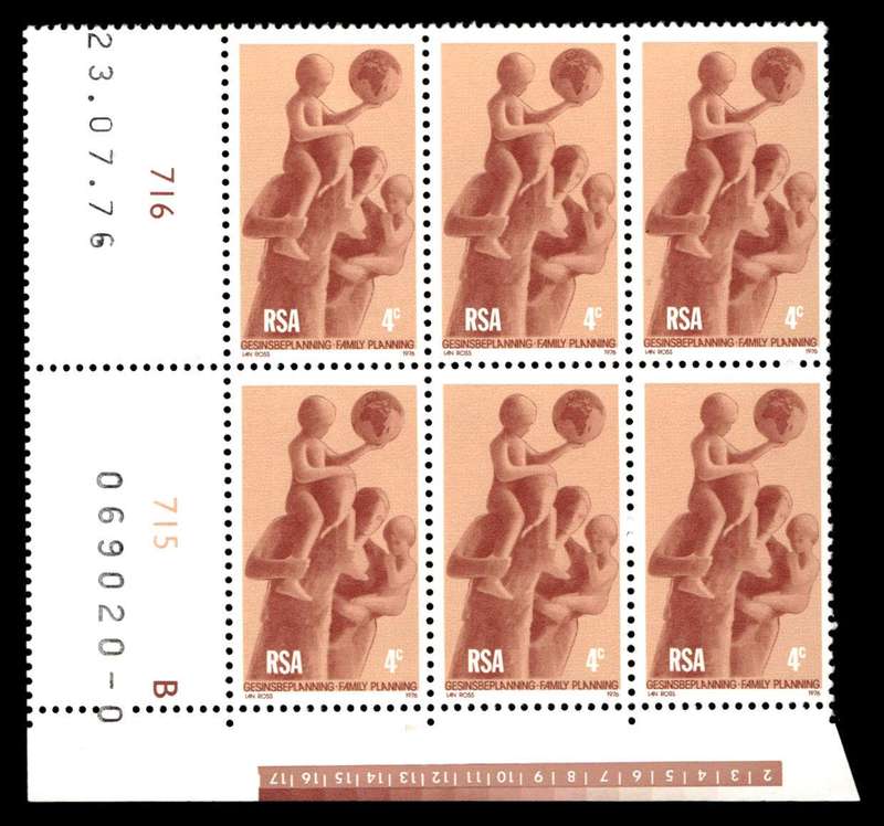 RSA 1976/07/23 Family Planning 4c Cyl No 716 715B