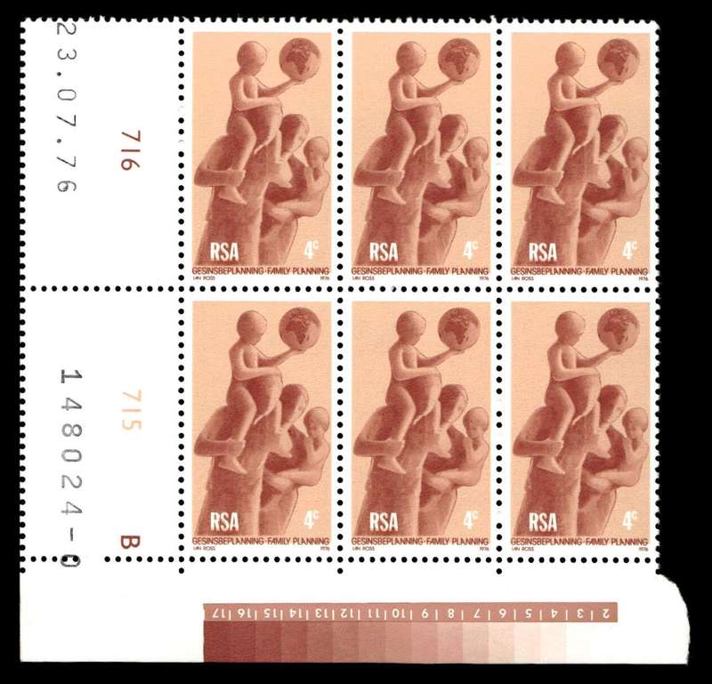 RSA 1976/07/23 Family Planning 4c Cyl No 716 715B