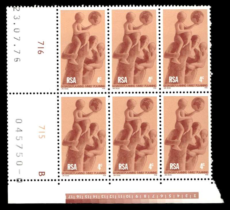 RSA 1976/07/23 Family Planning 4c Cyl No 716 715B