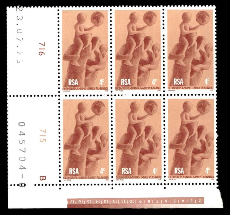RSA 1976/07/23 Family Planning 4c Cyl No 716 715B
