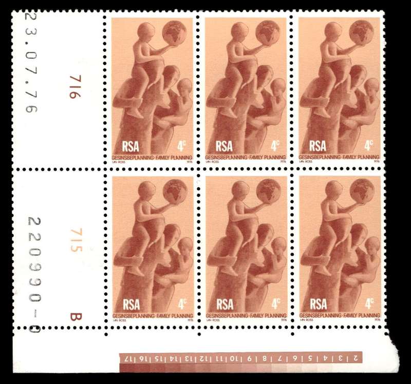 RSA 1976/07/23 Family Planning 4c Cyl No 716 715B